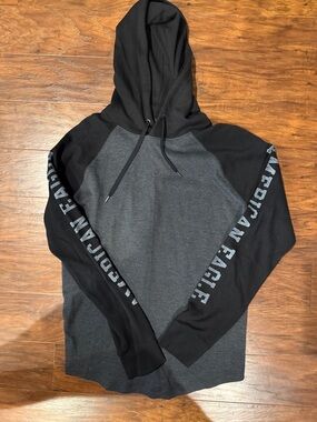 American Eagle Outfitters Men’s Charcoal & Black Raglan Hoodie